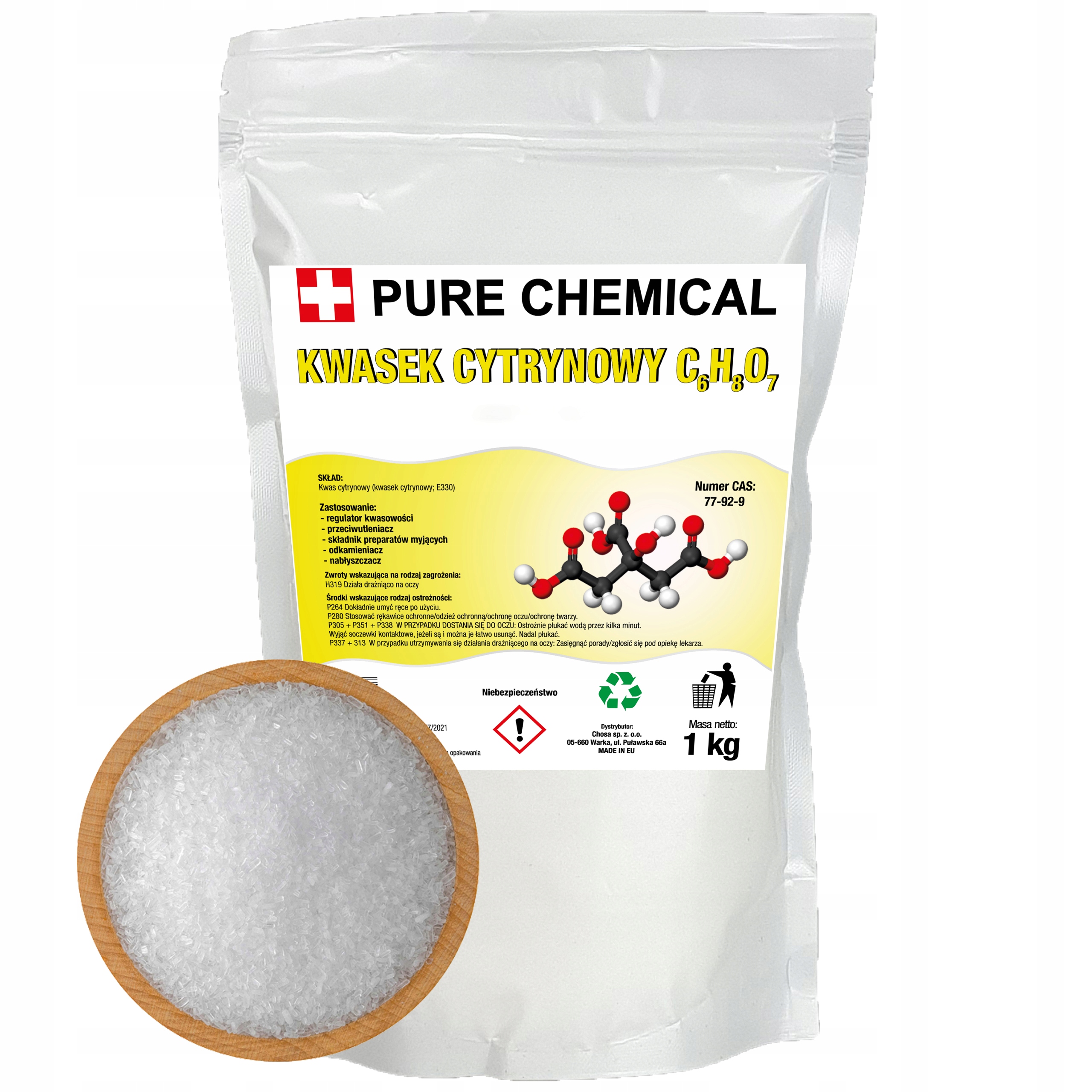 

Kwasek Cytrynowy Kwas Czda E330 1kg 1000g