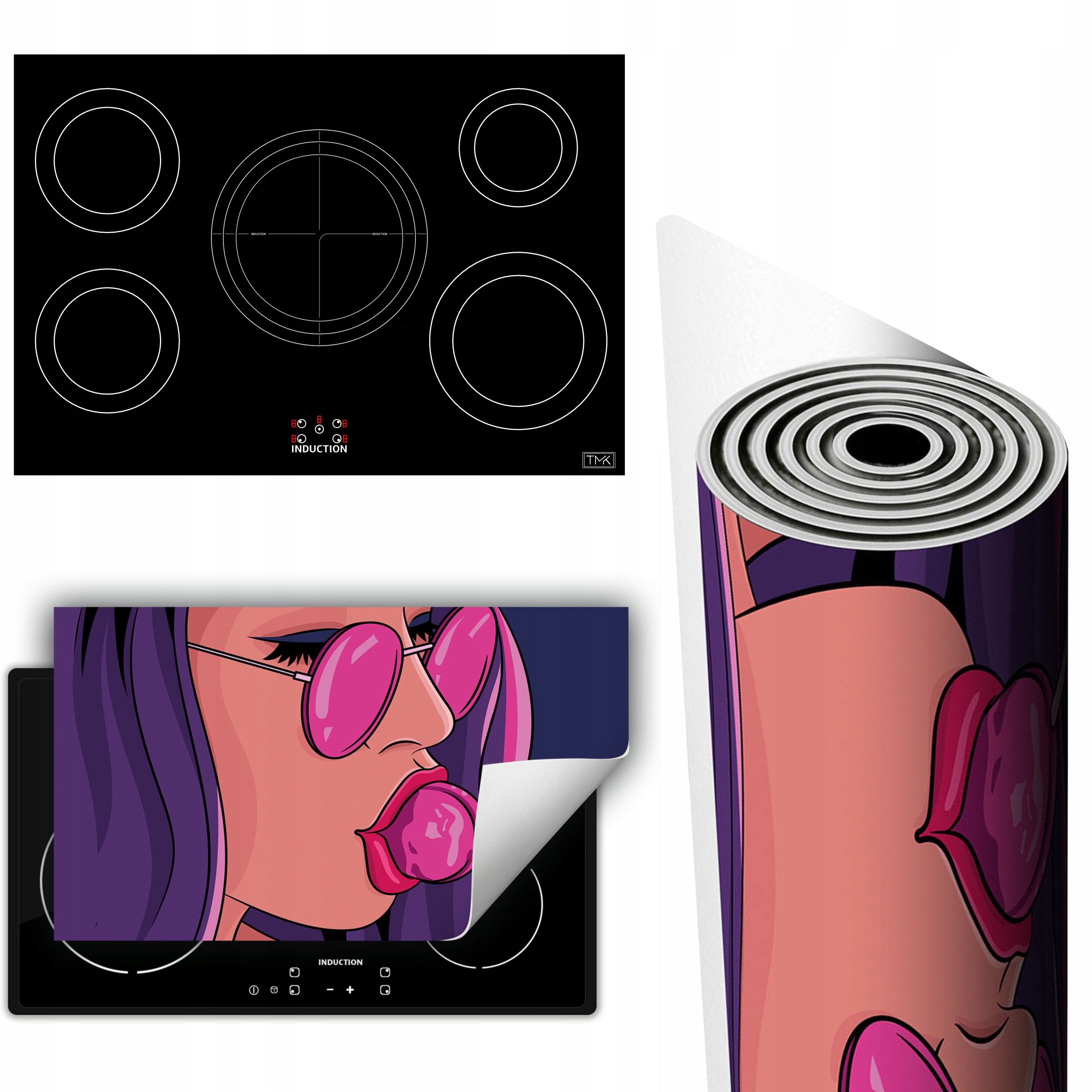 Vinylová Podložka Ochrana Kuchyňské Desky 90x52 pop Art. Žena