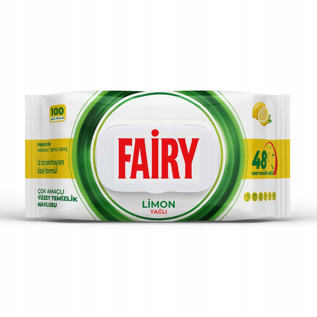 Levně 4x Fairy Vlhčené univerzální čisticí ubrousky Lemon 100 Ks