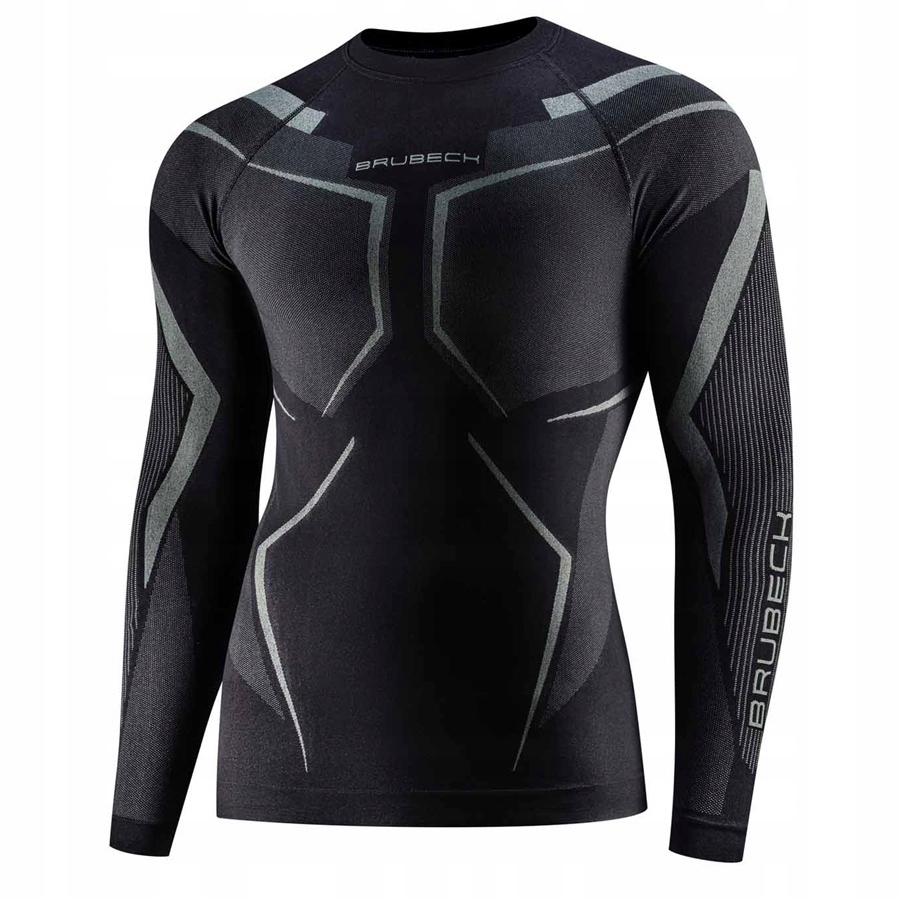 Brubeck Koszulka Termoaktywna Dry Długi Rękaw Męska Czarny/grafit L