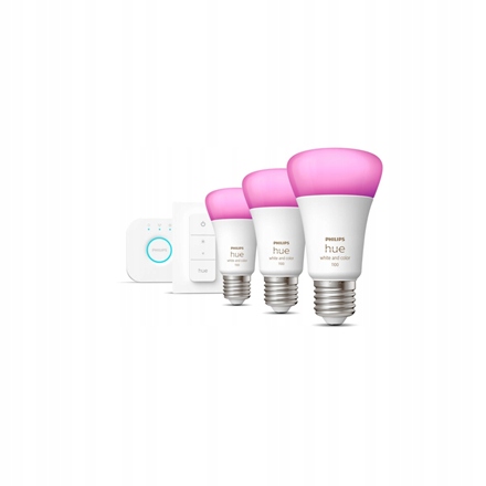 Philips Hue Wca Starter Kit 9W A60 E27 3ks, Bridge, Switch Philips Hue H