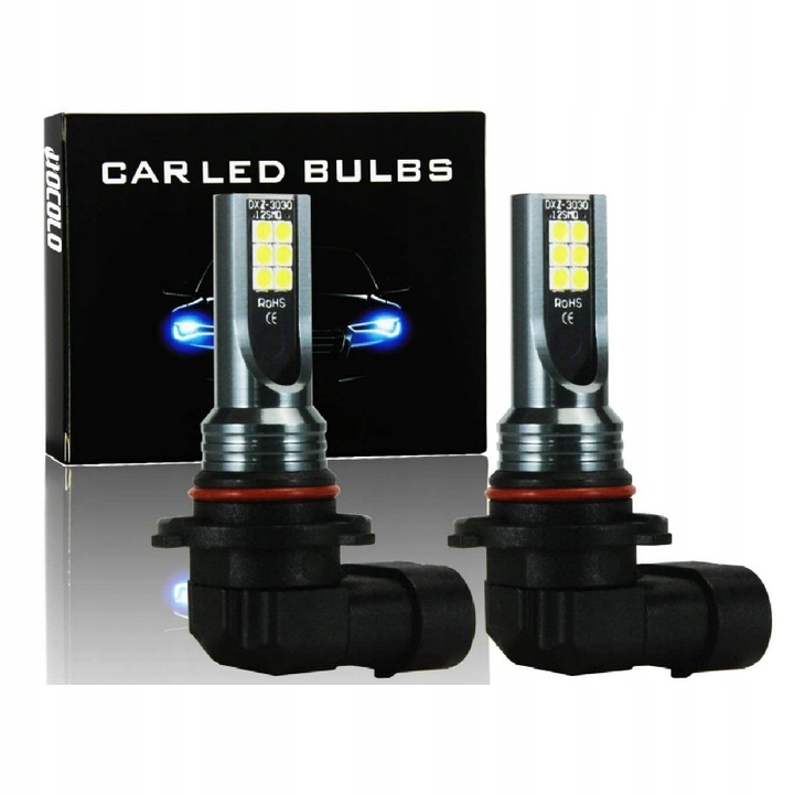2xŻARÓWKI LED HIR2 9012 CSP 12v 6500k HOMOLOGACJA E11