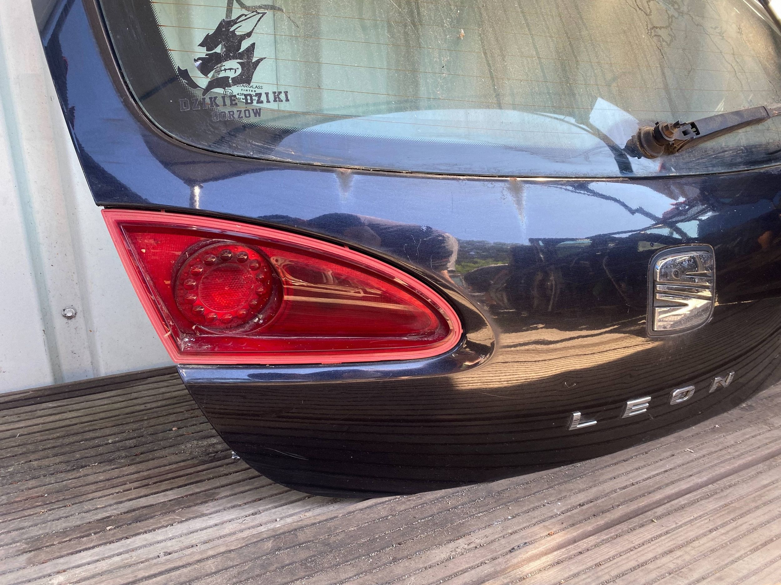 SEAT LEON II complete trunk door boot rear part rear black