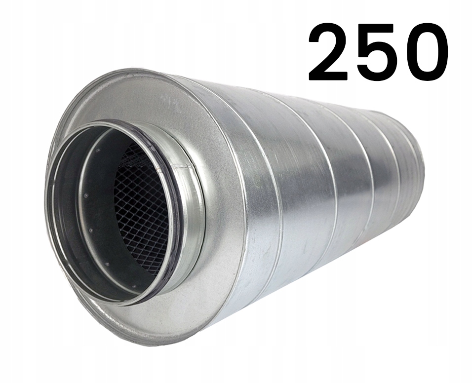 Akustický kanálový ventilačný tlmič pozinkovaný fi 250 900 mm TP250L900