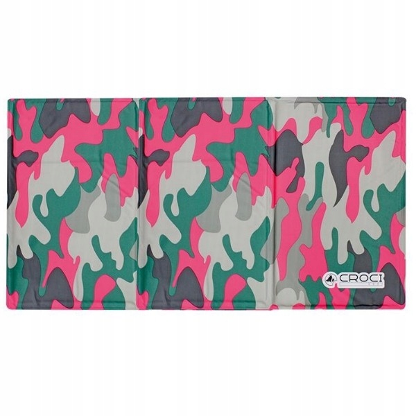 Croci Chladící Podložka pelíšek pro psa a kočku Camouflage Růžová 50x40 cm