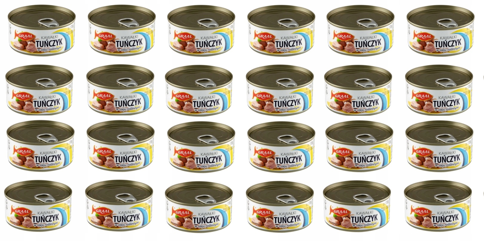 Levně 24 x 170 g Graal Tuňák kousky v rostlinném oleji Karton