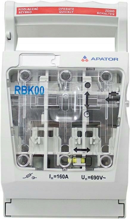 

Rozłącznik bezpiecznikowy Apator RBK-00 160A Nowy!
