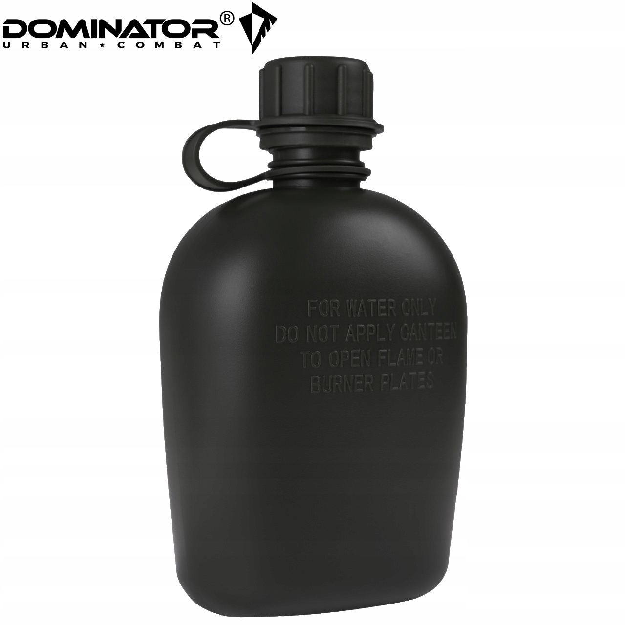 Manierka na wodę Wojskowa Turystyczna Bidon Dominator 1QT 1L czarna Model DUC_CANTEN_01
