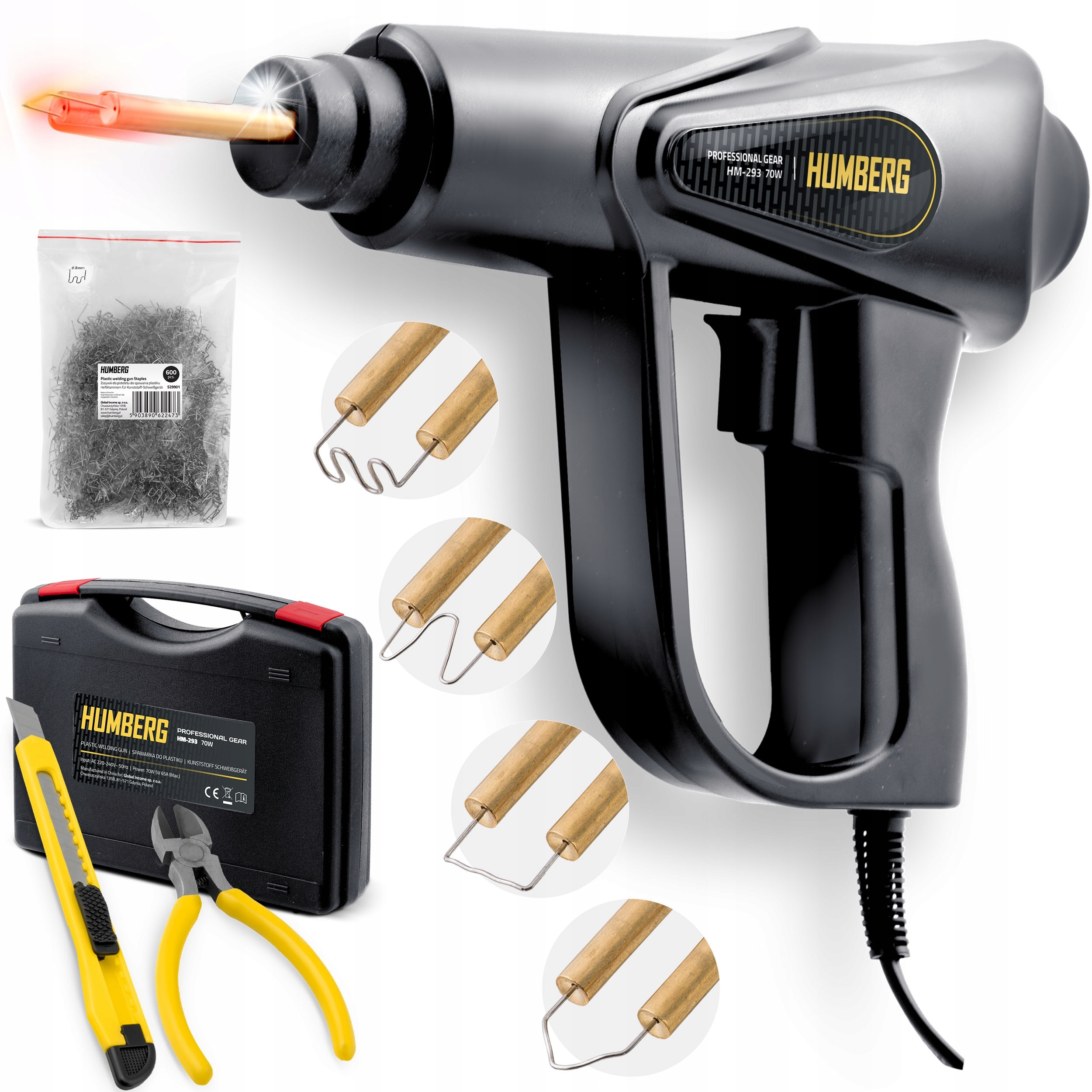 Svařovačka Na Plasty Plastová Páječka Svařovačka 70W Sponky 800ks