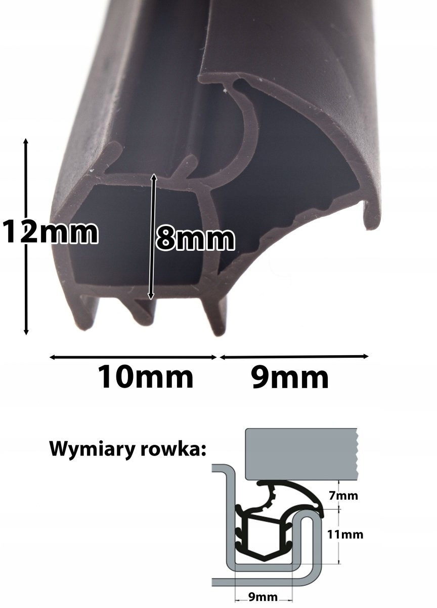 Uszczelka KDA47 drzwi stalowych progu szara Gerda Marka inna