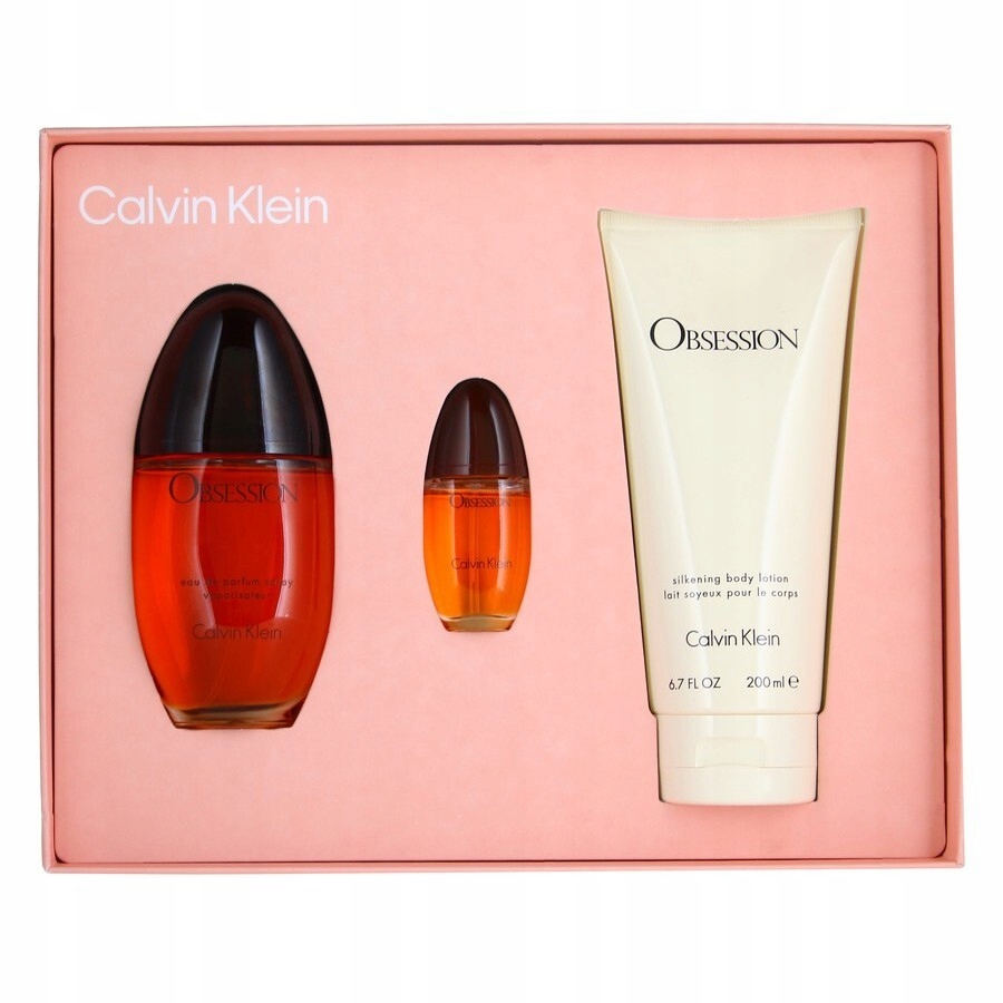 Calvin Klein Obsession 100+15ml Edp Woda Perfumowana+200ml Balsam Zestaw