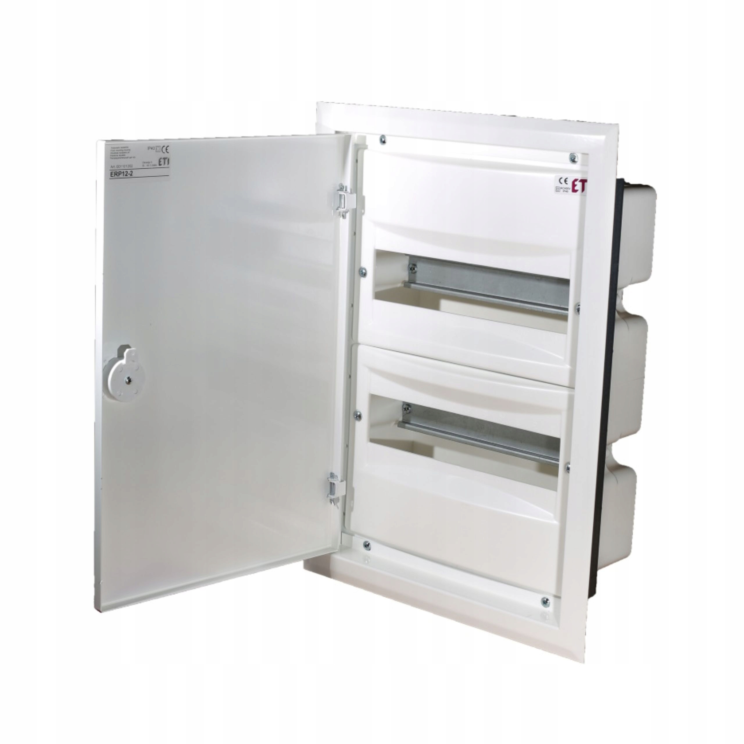 Rozvádzač Podomietkový 2x12M 24 modulov IP40 kovové dvere ERP12-2 Eti