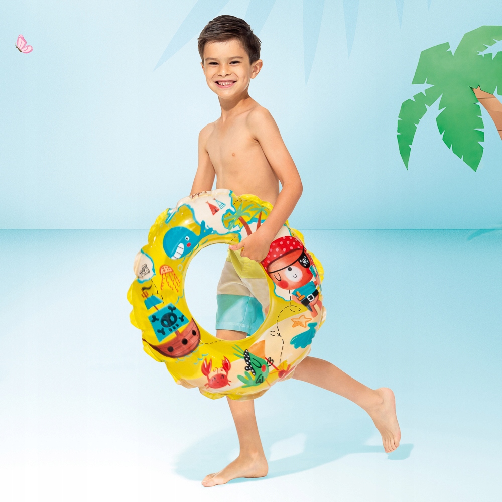 DMUCHANE KOŁO DO PŁYWANIA PIRAT STATEK INTEX 61 CM Rodzaj koło dmuchane