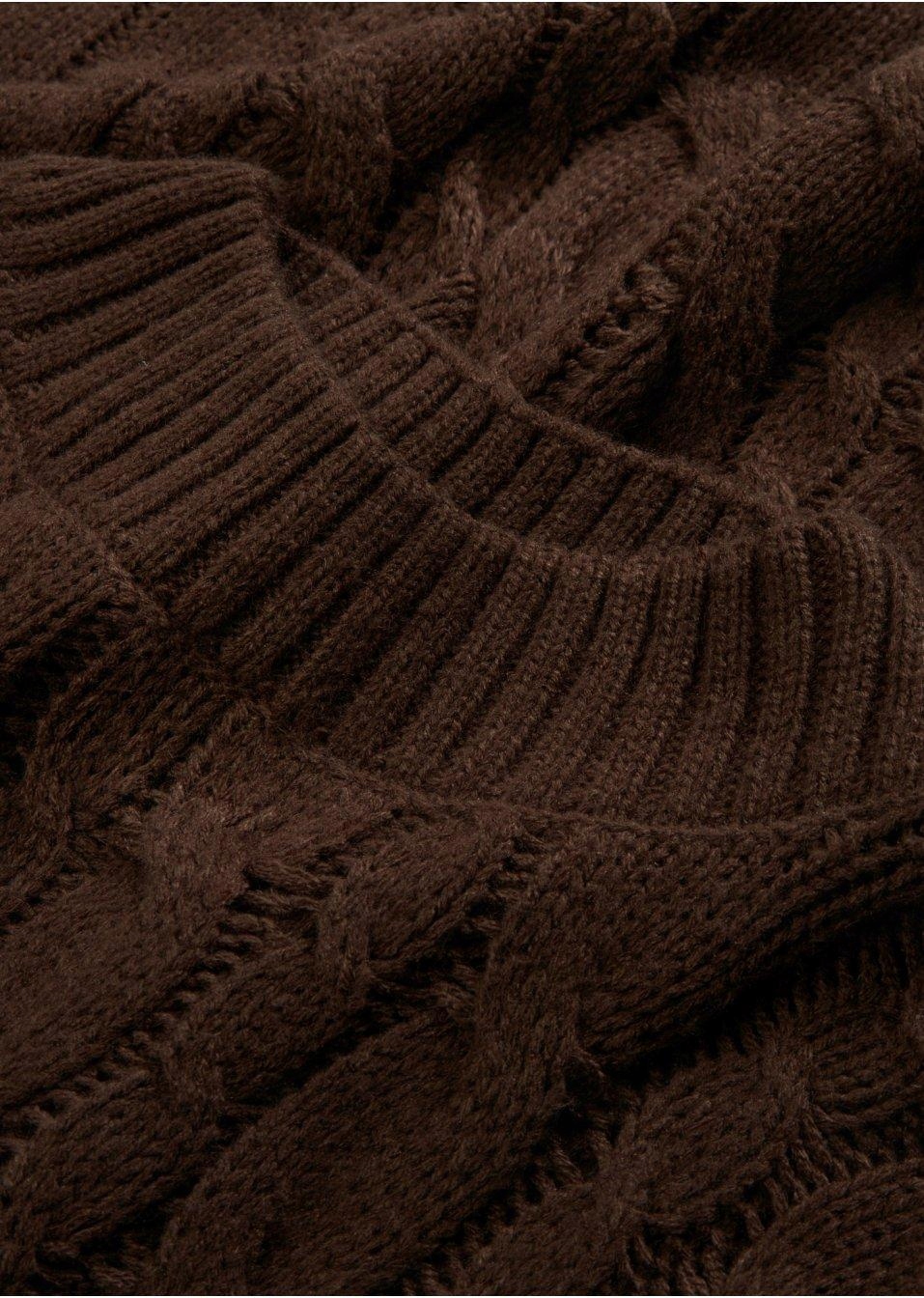 SWETER OVERSIZE Z PLECIONYM WZOREM 44/46 Rozmiar 44/46