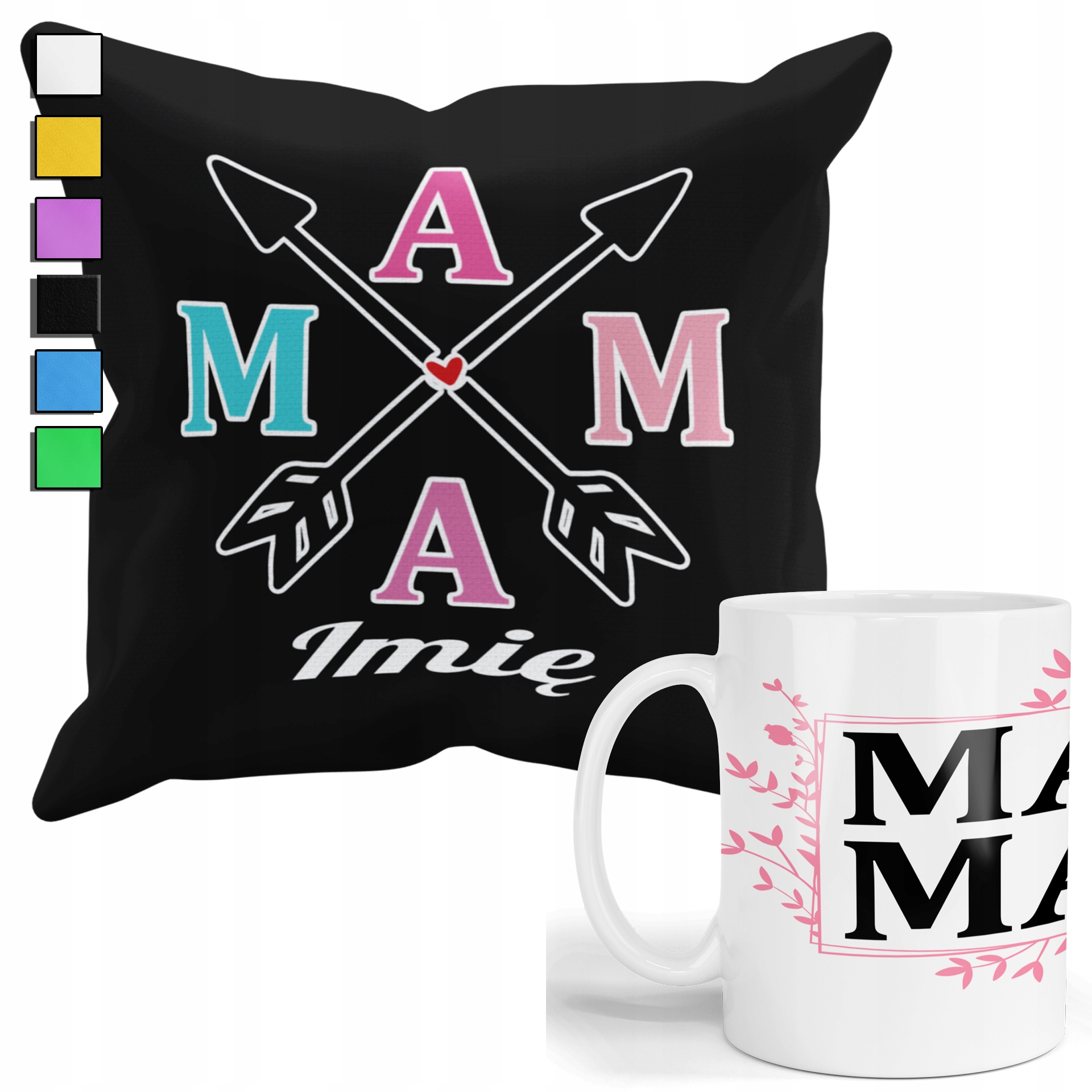 Sada Hrnek Polštář S Dárek Pro Matku Svátek Matek Jméno