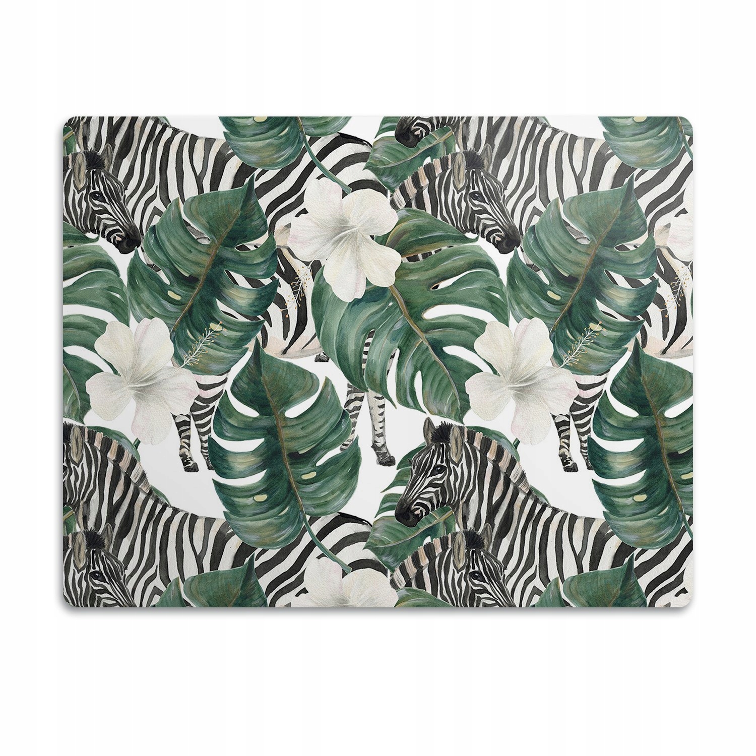 Levně Podložka pod misku pro kočky psa Zebry v listech 90x60