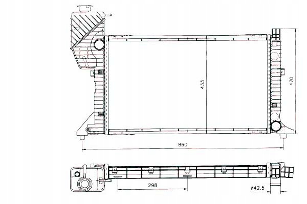 NRF CHŁODNICA MERCEDES SPRINTER 208-312 NRF Producent części NRF