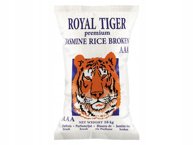 Levně Rýže 100% jasmínová rozlámaná 18 kg Royal Tiger Filipino Food