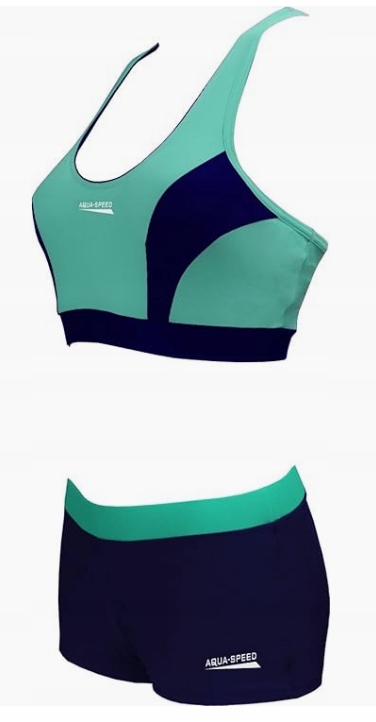 Kostium AQUA-SPEED FIONA roz. 34 kol. (48) pistacjowo-granatowy Kolekcja FIONA