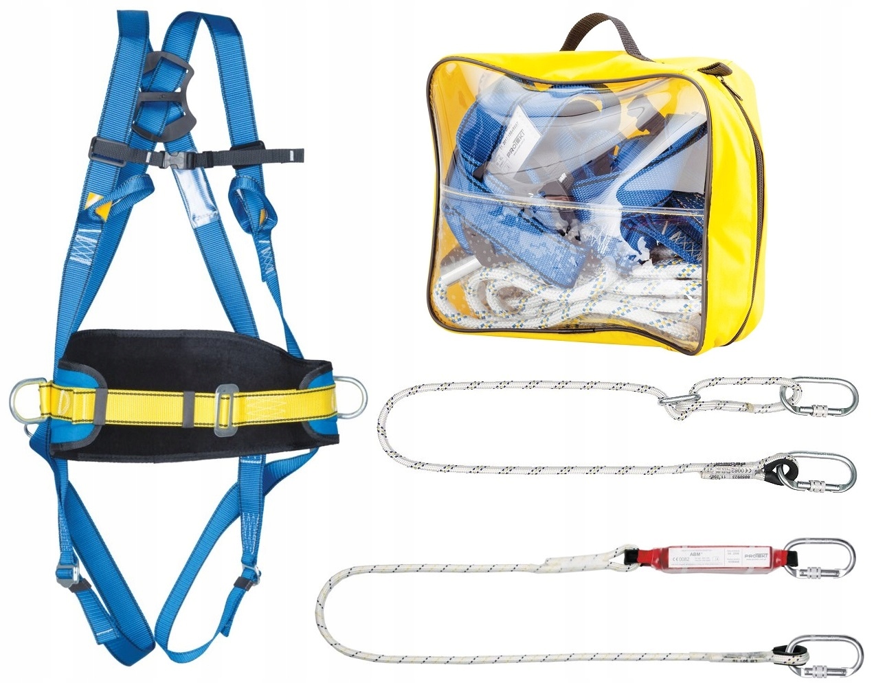 Zestaw Asekuracyjny Powstrzymujący Upadek Szelki Bezpieczeństwa Z Torbą Bhp
