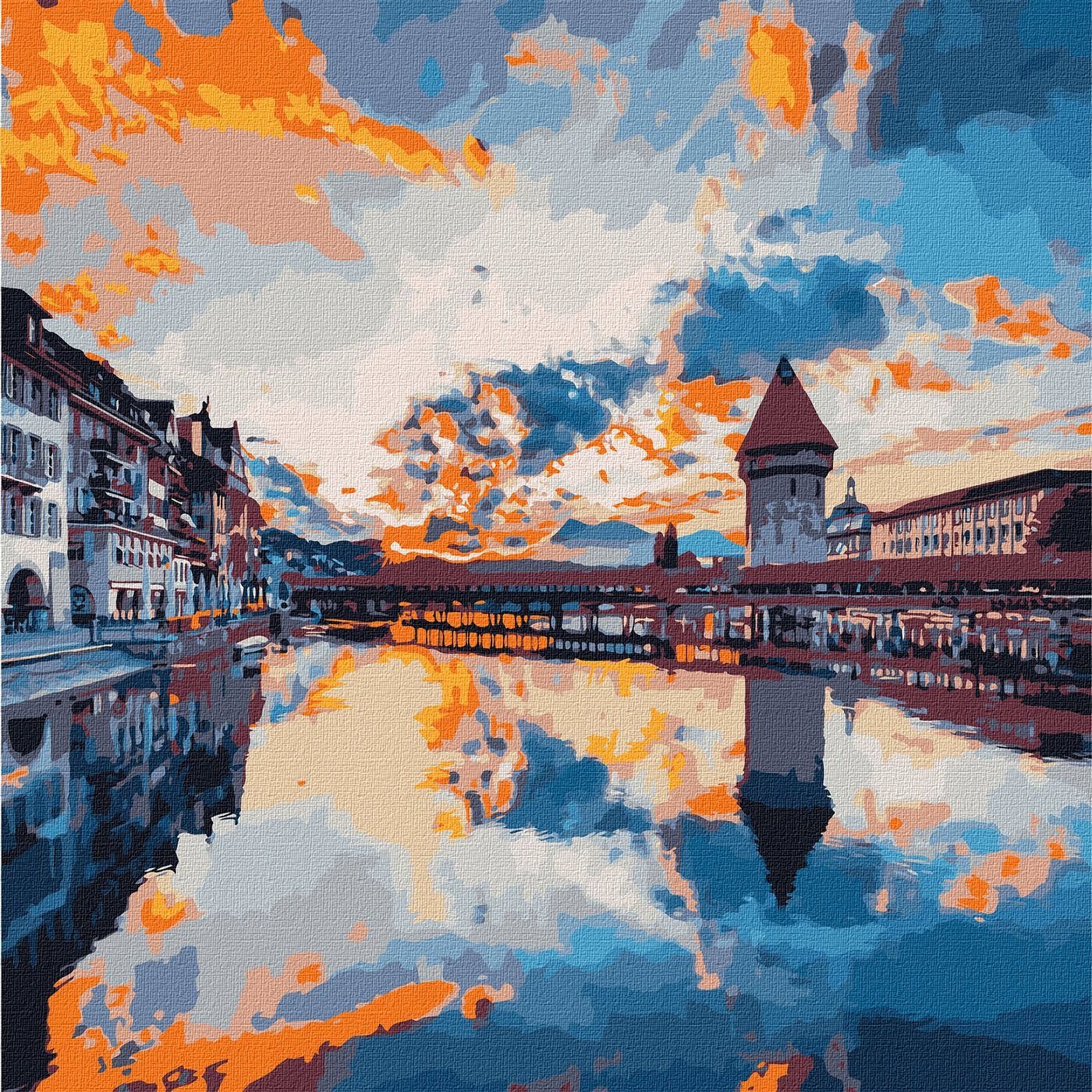 Malování podle čísel Oblíbené Švýcarsko 50x50