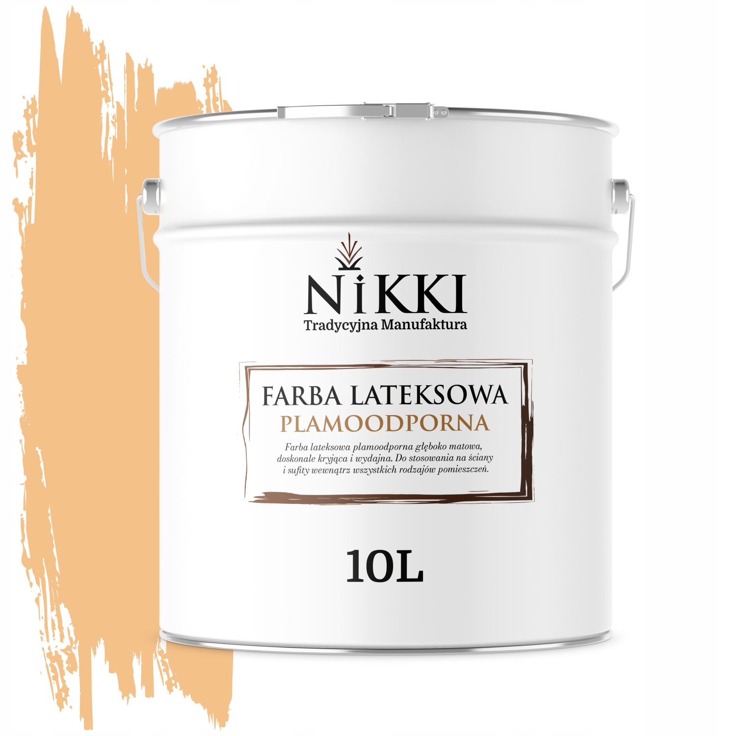 Latexová Farba Odolná Voči Škvrnám Oranžová Svetlá H5961 10L Hlboká Matná