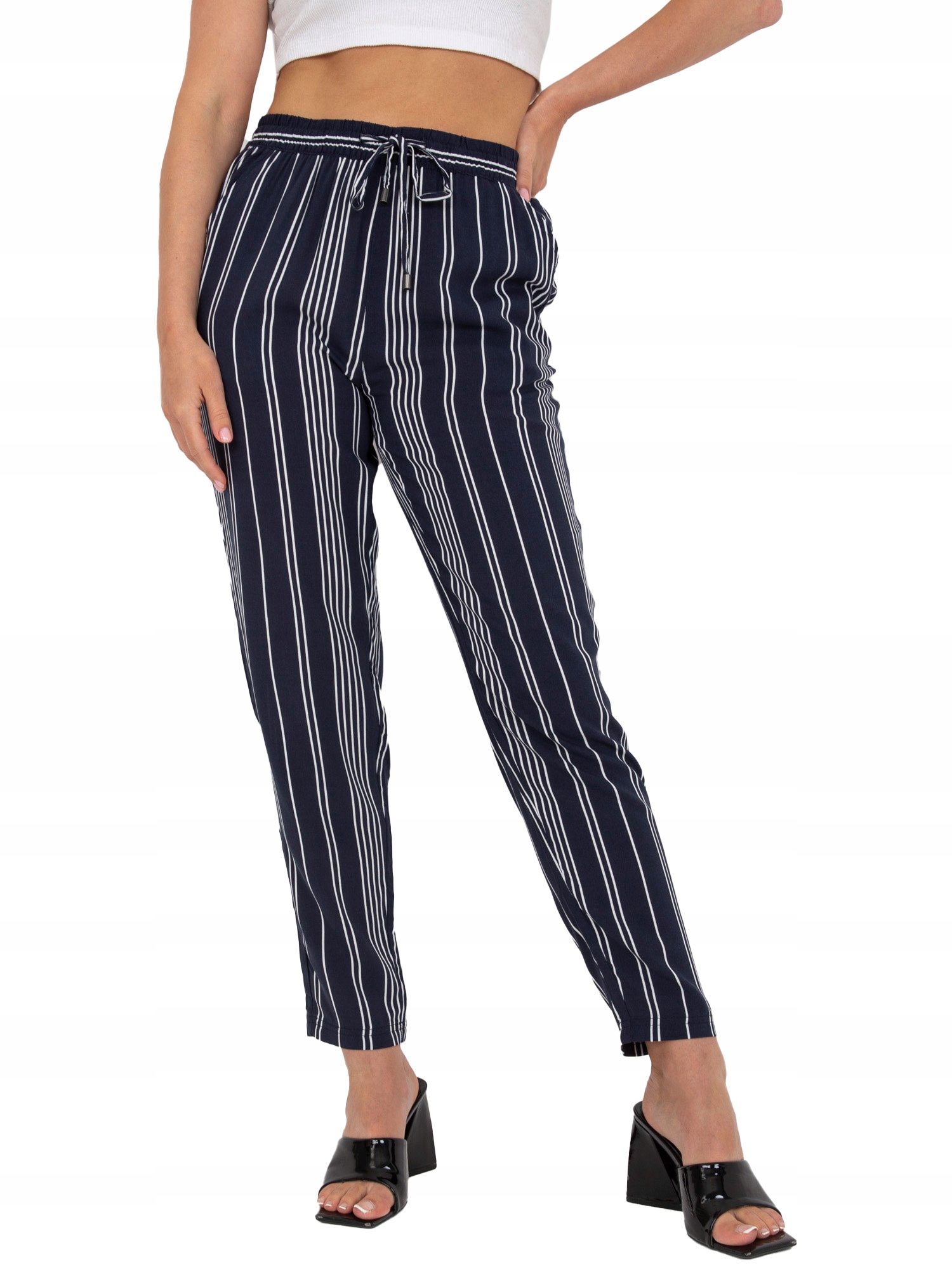 

Letnie Proste Spodnie damskie w print - XL