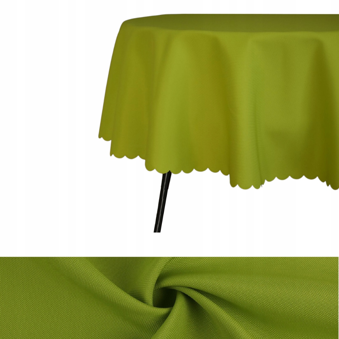 Skvrnitý Ubrus Ovál 140X190 Na Oválný Stůl, Hladký, Světle Zelený