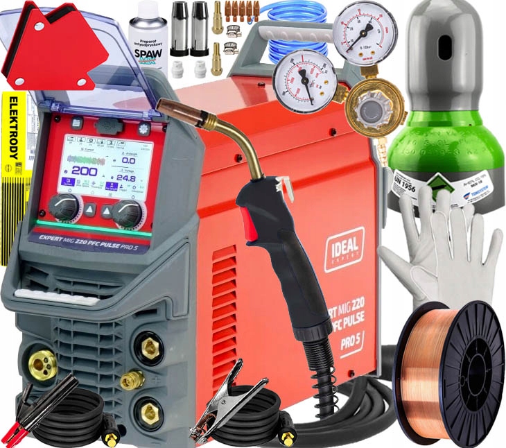 Invertorová Svářečka Migomat Ideal Expert Mig 220 Pfc Pulse Pro5 LCD 4x4