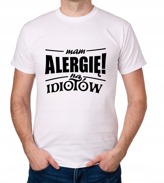 

koszulka Mam Alergię! Na Idiotów prezent