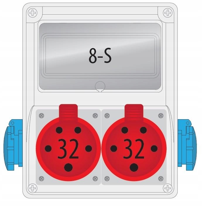Rozvádzač R-box 240-8 2x32A/5P 2x230V 8S B.1809
