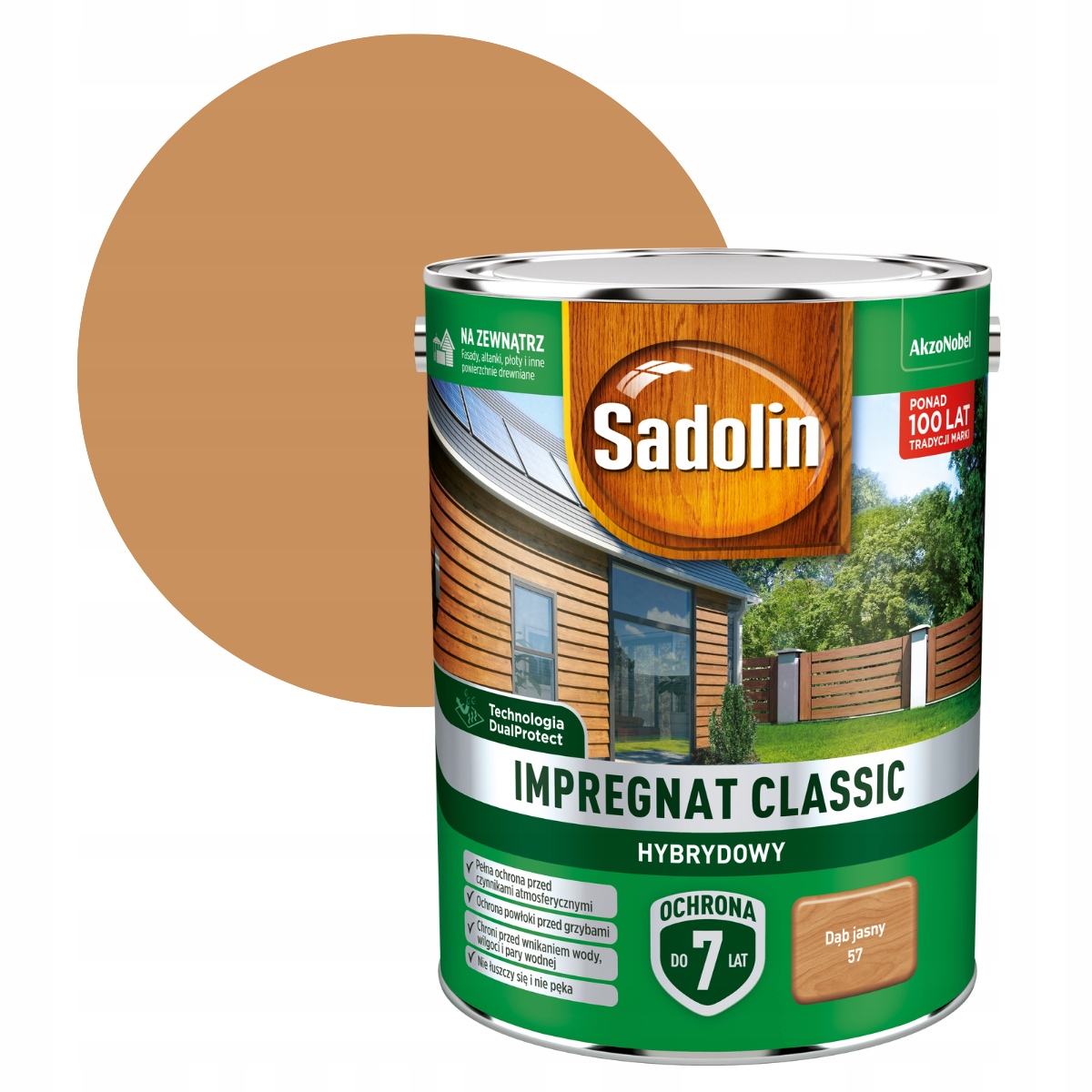 Sadolin Klasický Hybridní Impregnát Na Dřevo 4,5 L Dub Světlý