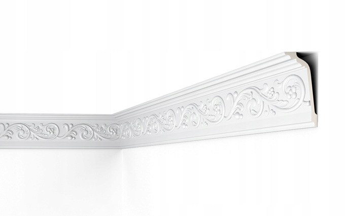 Stropní Lišta Faseta 15 cm S Ornamentací, zdobená, Tvrdá, 2 m