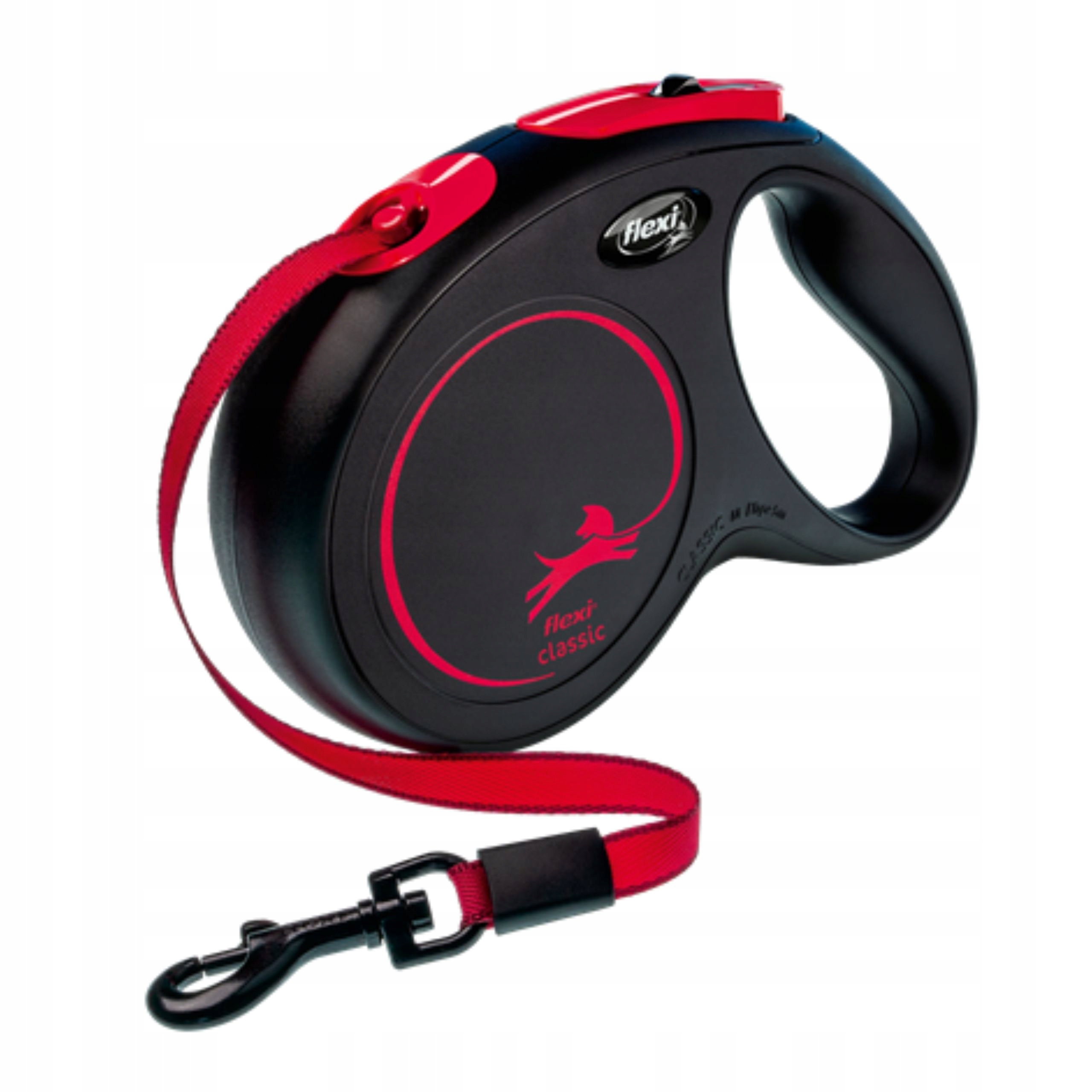 Levně Flexi Classic Black Fire vodítko s páskem M 5m