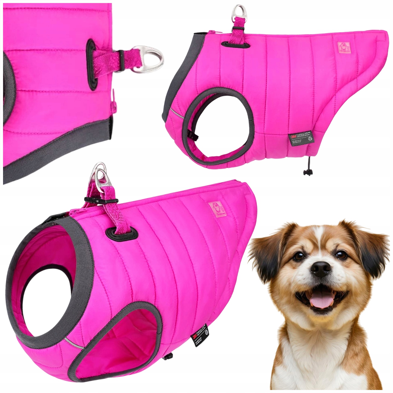 Levně Zateplená Péřová Vesta Pro Psa Truelove Seal Růžová