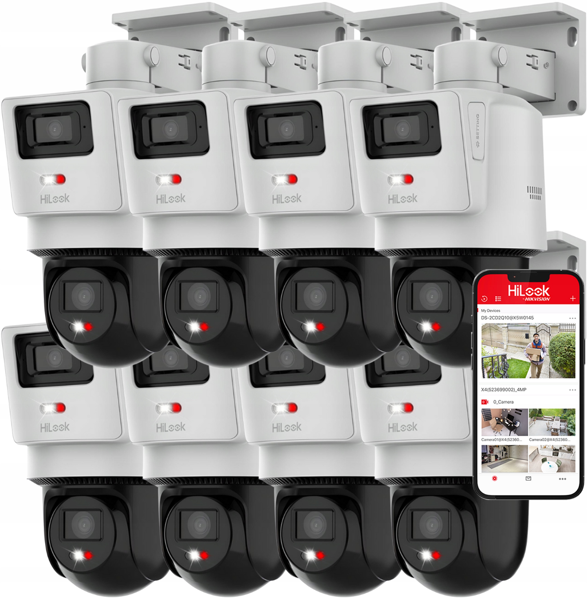 Otočná kamera x8 Ip 8MPx (4MP+4MP) TandemVu PTZ-D4 HiLook od spoločnosti Hikvision