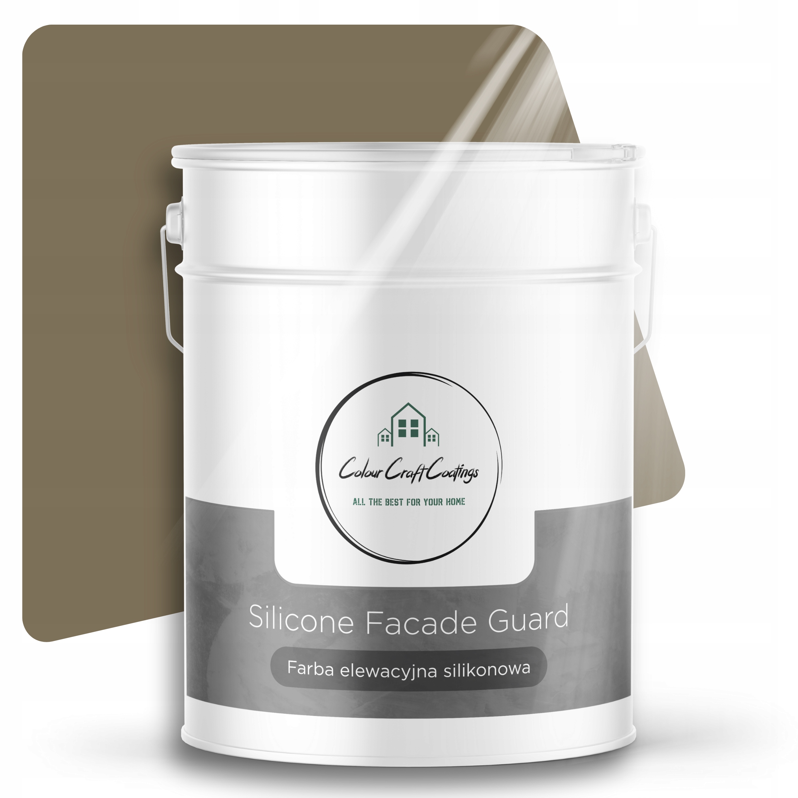 Venkovní Silikonová Barva Barva Khaki 10L F455