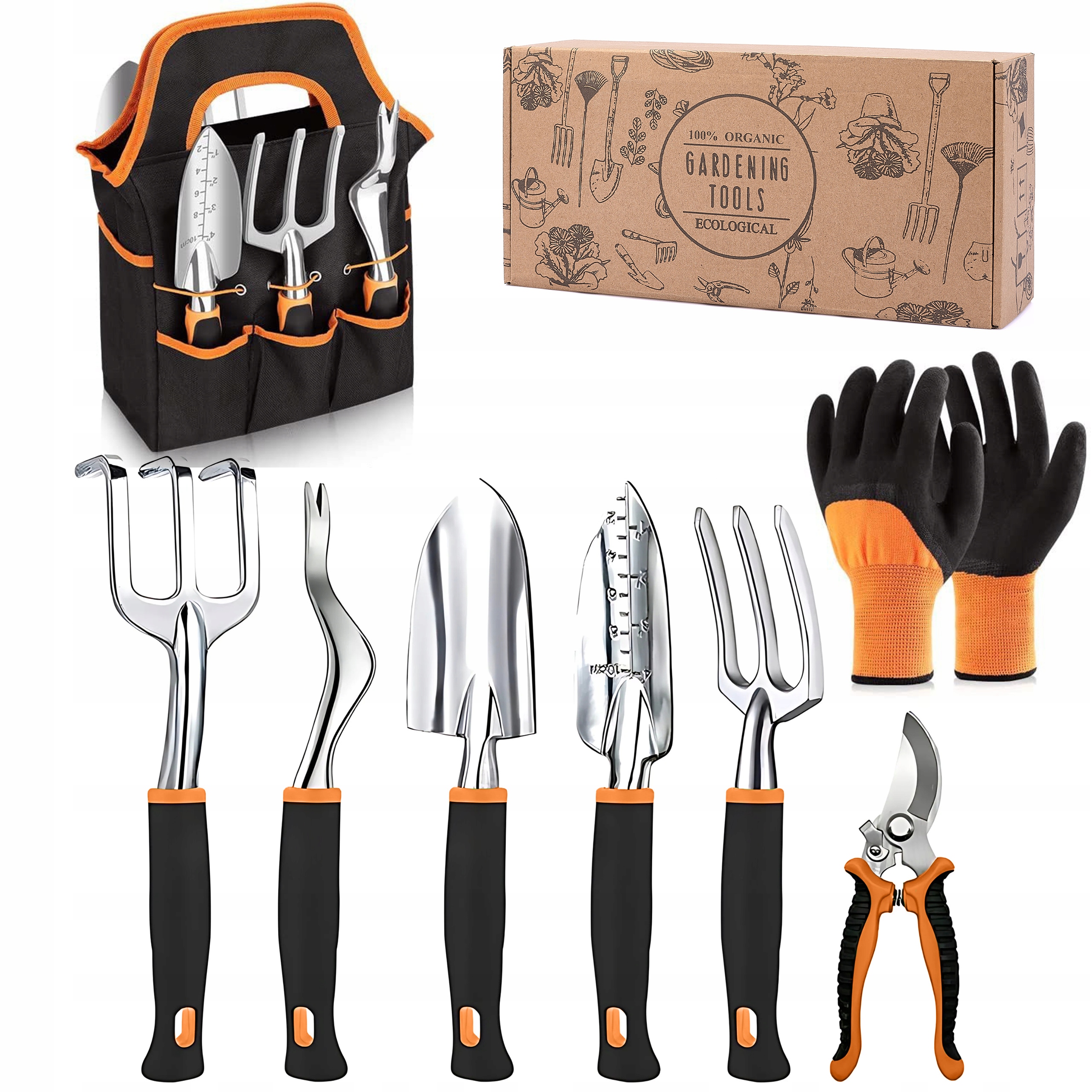 Sada Zahradního Nářadí lopatka hrábě zahradní nůžky pro zahradníka Mocný 8el.
