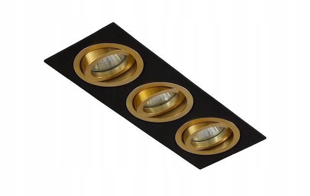 Pohyblivá Objímka GU10 MR16 Černá Trojitá Zlatá