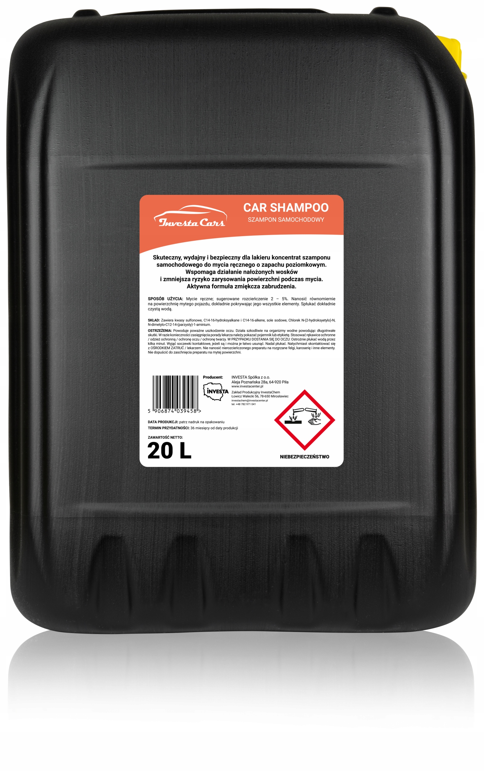 InvestaCars CAR SHAMPOO Szampon samochodowy 20l