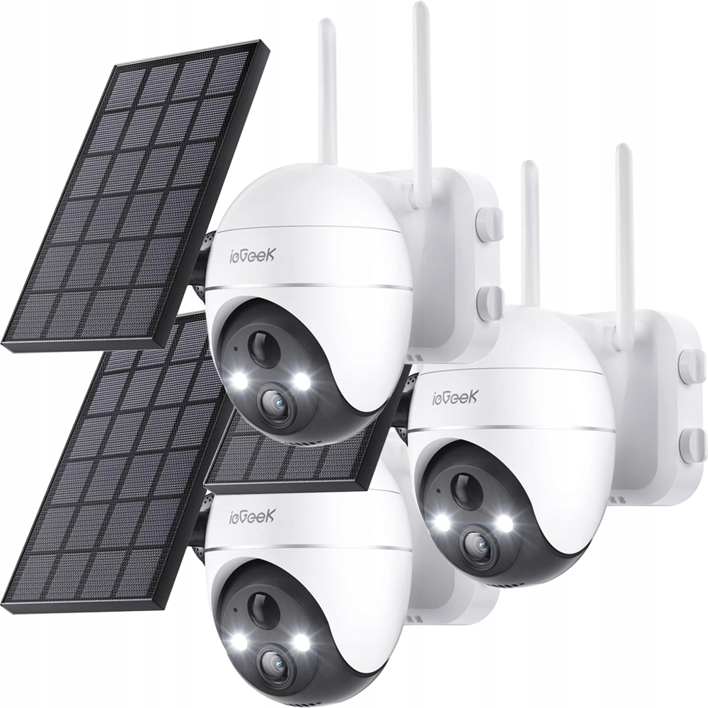 ieGeek Kamera Solarna Zewnętrzna Wifi Obrotowa 5MPX 3SZT
