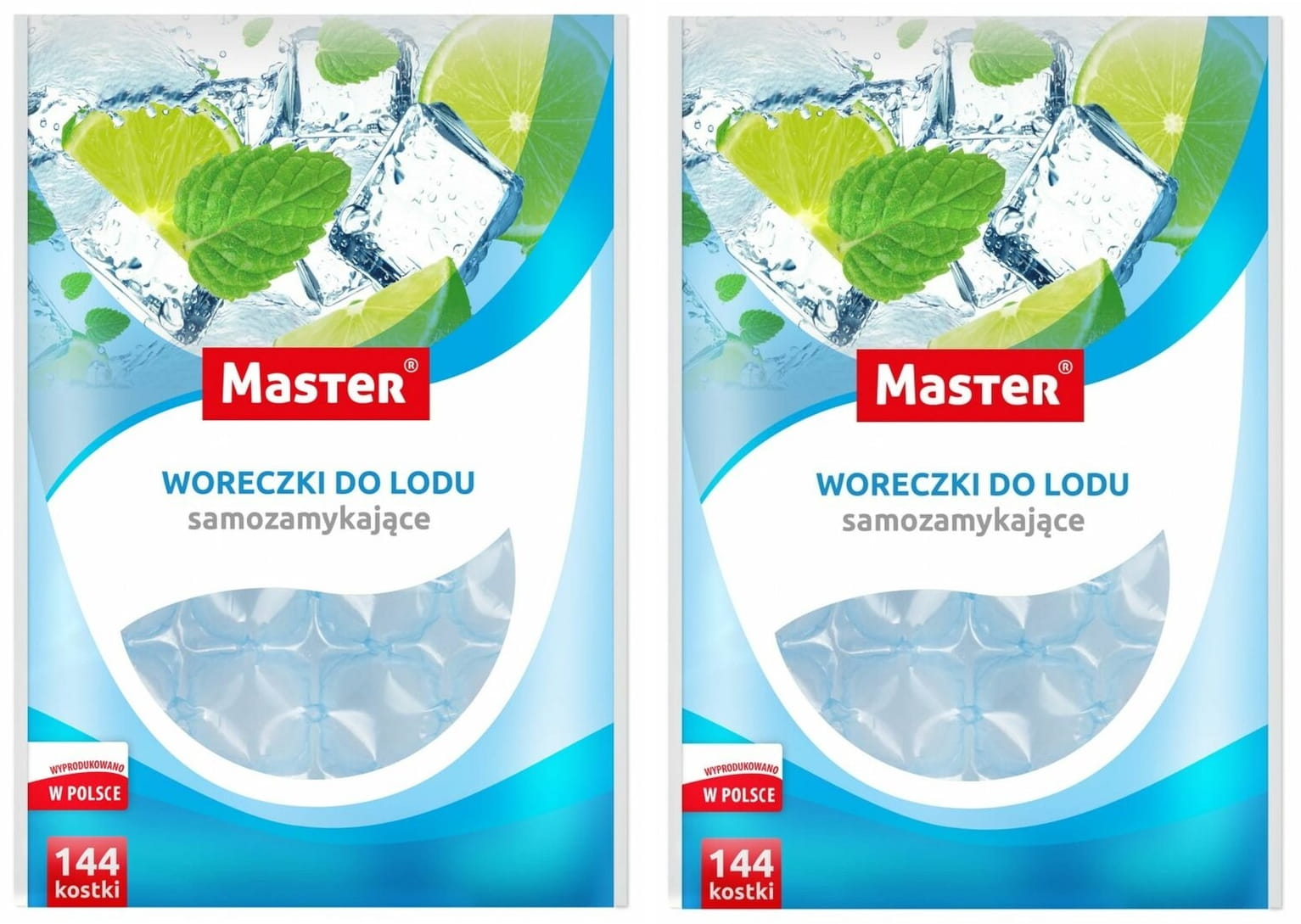 

Woreczki Do Lodu Samozamykające 2X144 Kostki