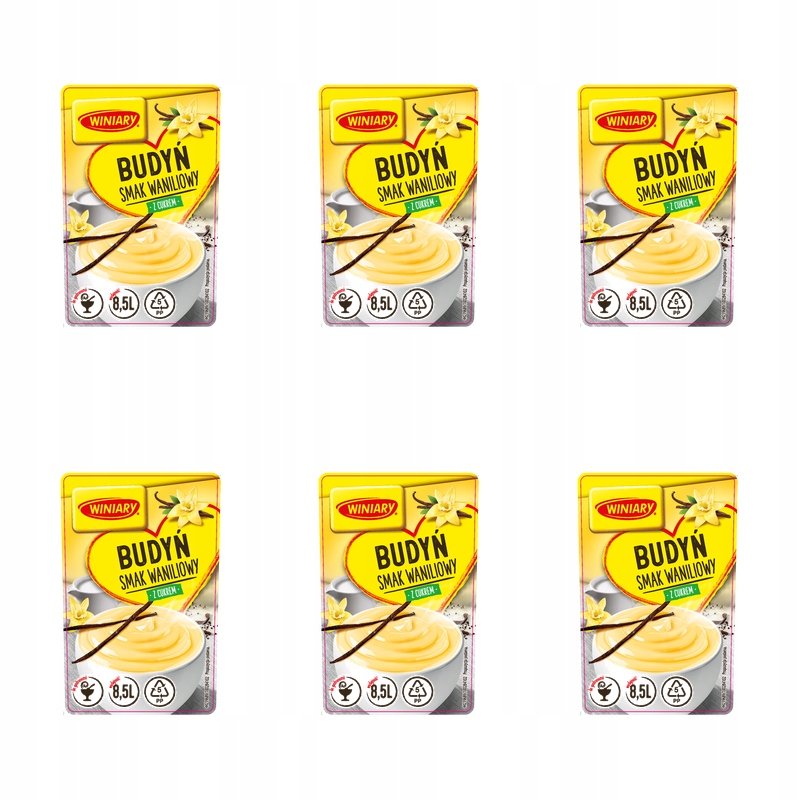 Winiary Puding s vanilkovou příchutí a cukrem 1,02 kg X6