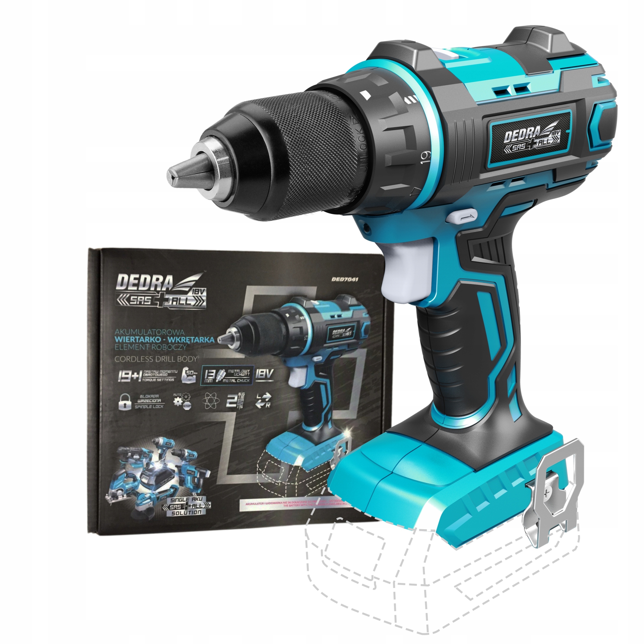 

Dedra Wkrętarko Wkrętarka DED7041 Sas+all 50Nm 18V