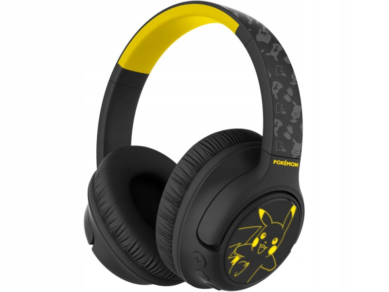 OTL Technologies Pokemon Pikachu Wireless LED Dla Dzieci Nauszne Żółto-czarny