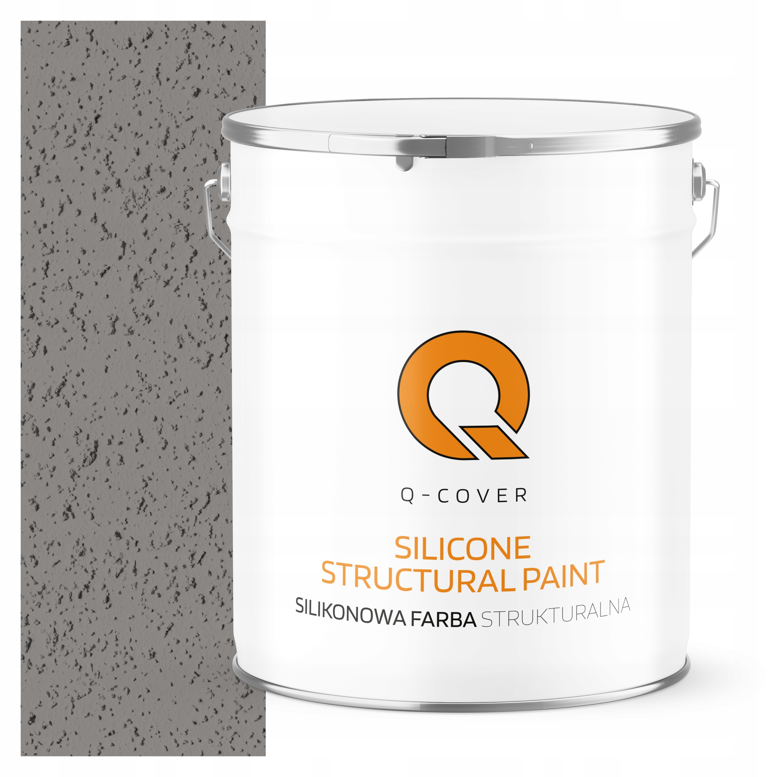 Štruktúrovaná fasádna farba Fasádna silikónová 5L Šedá tmavá chladná F275