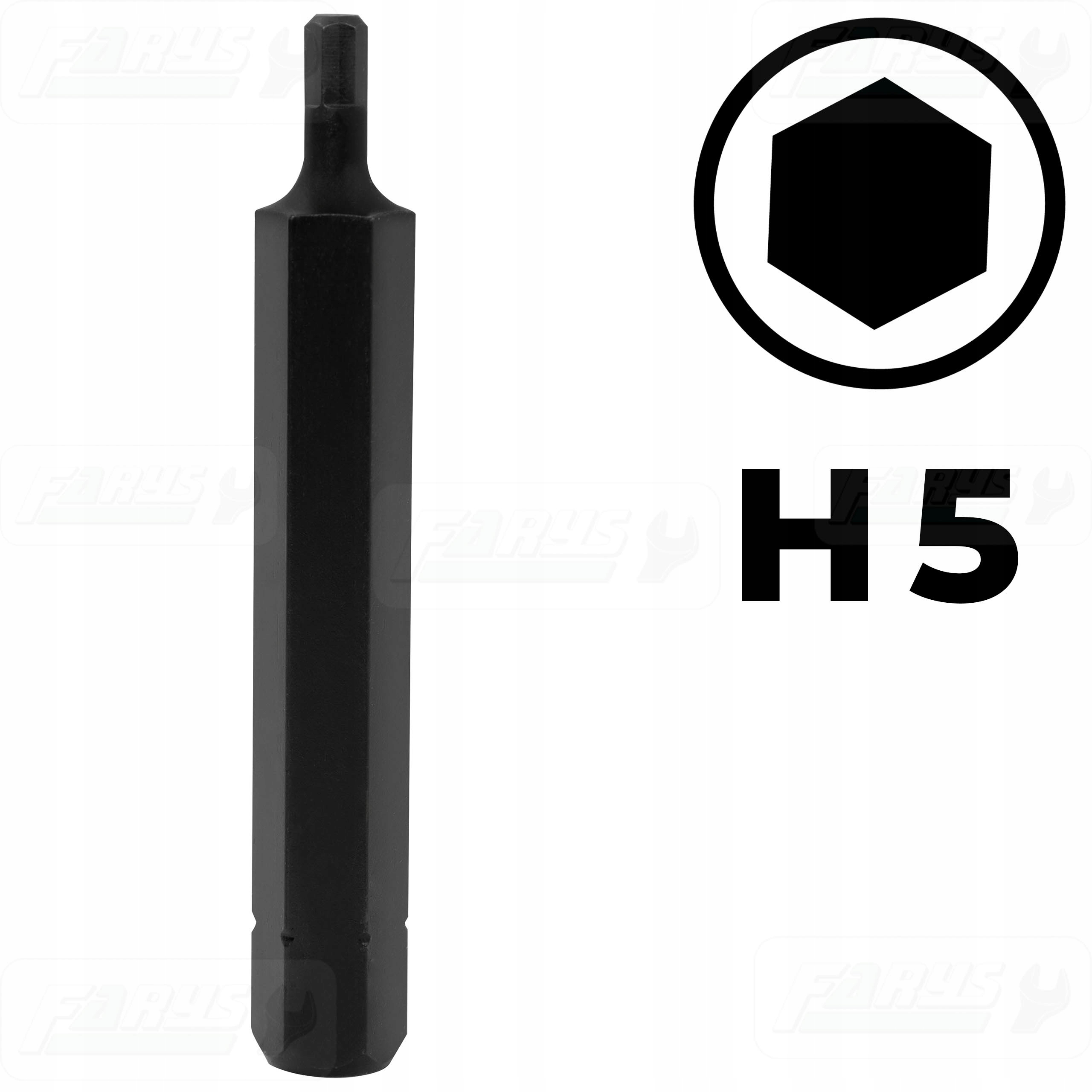 Bit Imbus H5 Końcówka Grot Hex 10mm Długość 75mm Stal S2 FR0464 Farys