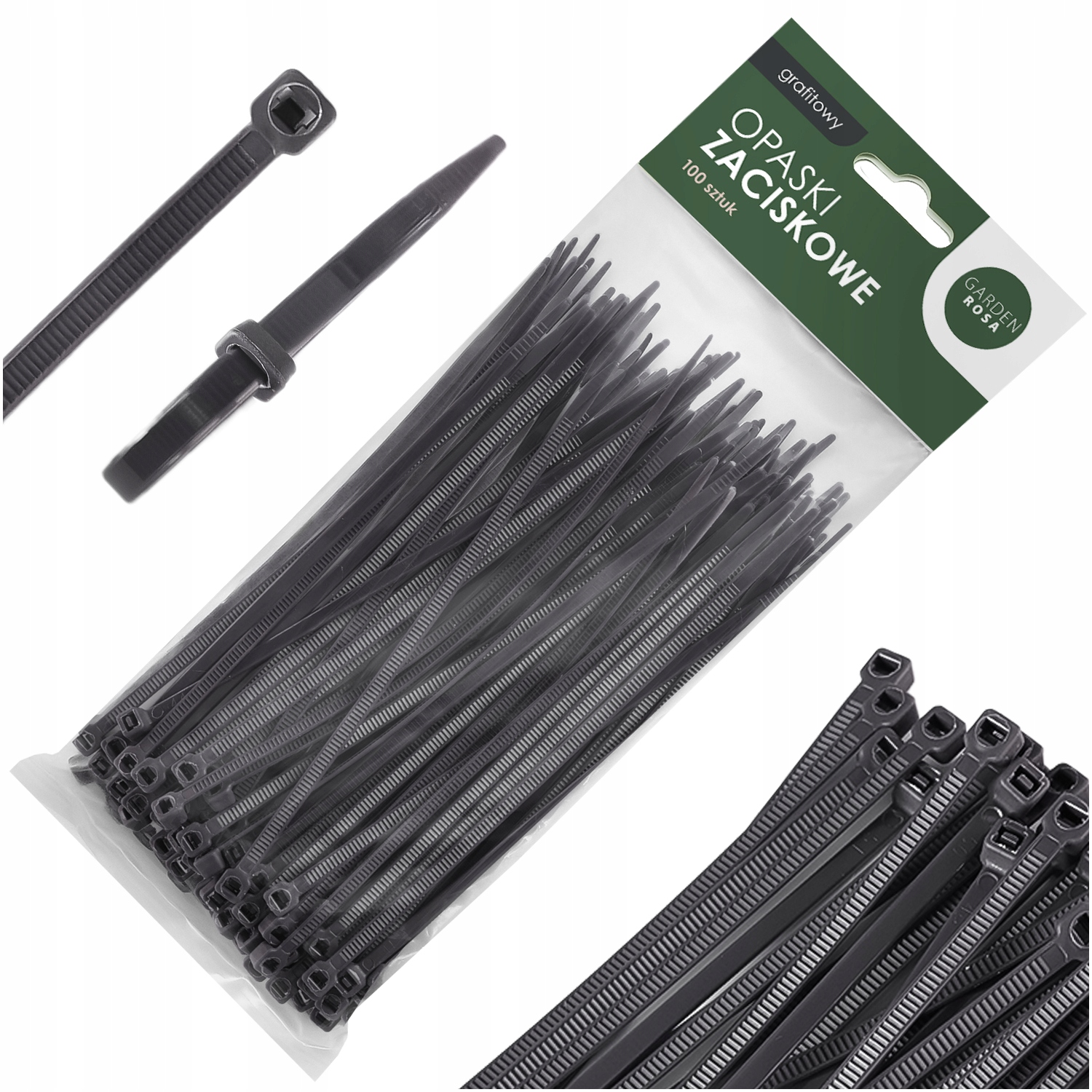 Opaski Zaciskowe Do Siatek Cieniujących 4x150mm 100 szt Szare