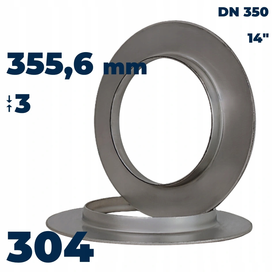 Kołnierz wywijany 355,6x3 nierdzewny 304L Dn 350 14'' wywijka