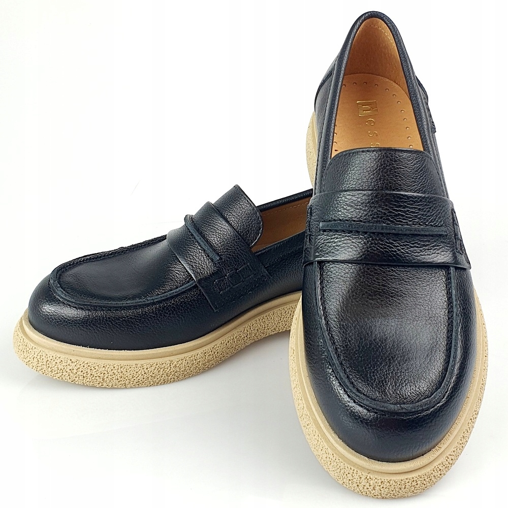 Nessi 23426 Polobotky Černá 411 kůže/lico vel.38